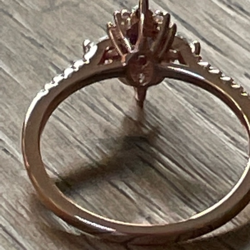 Alexandrite and Zircon Rose Gold Ring - Picture 15 of 15